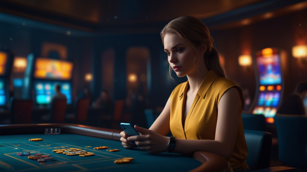Spieler prüft Auszahlungsstatus auf einem Smartphone im Casino-Look